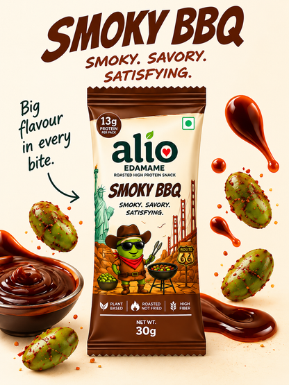 ALIO High Protein Roasted Edamame - Pack of 3 flavours ( 30 gm )
