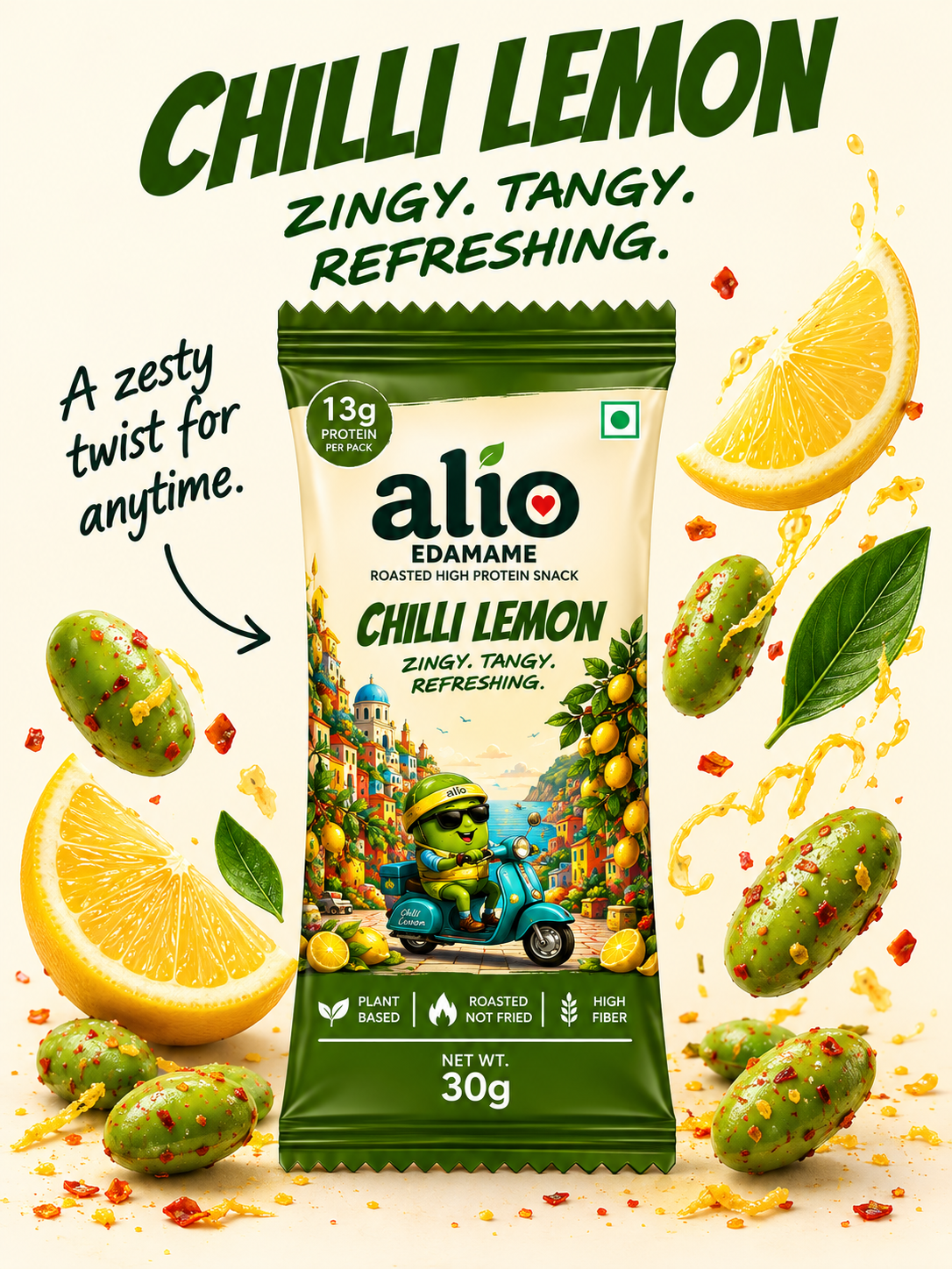 ALIO High Protein Roasted Edamame - Pack of 3 flavours ( 30 gm )