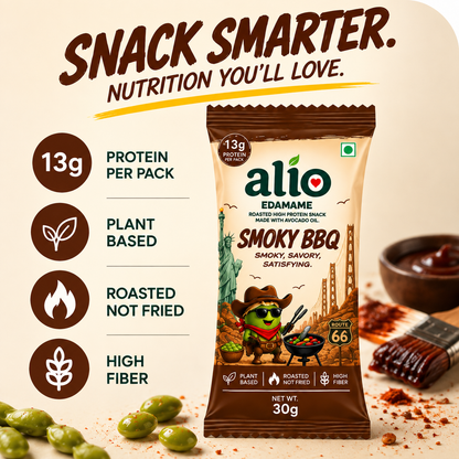 ALIO High Protein Roasted Edamame - Smoky BBQ (30gm)