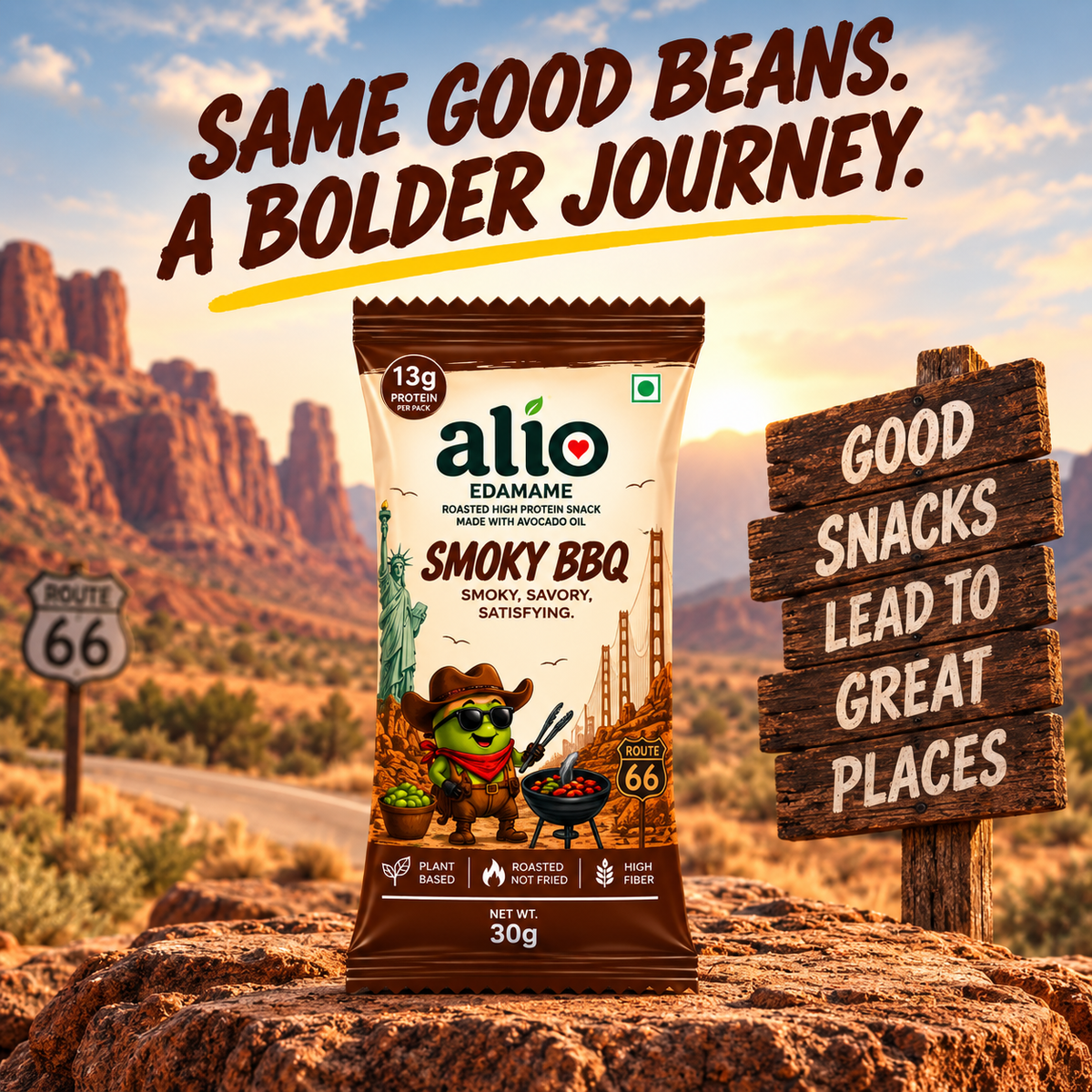ALIO High Protein Roasted Edamame - Smoky BBQ (30gm)
