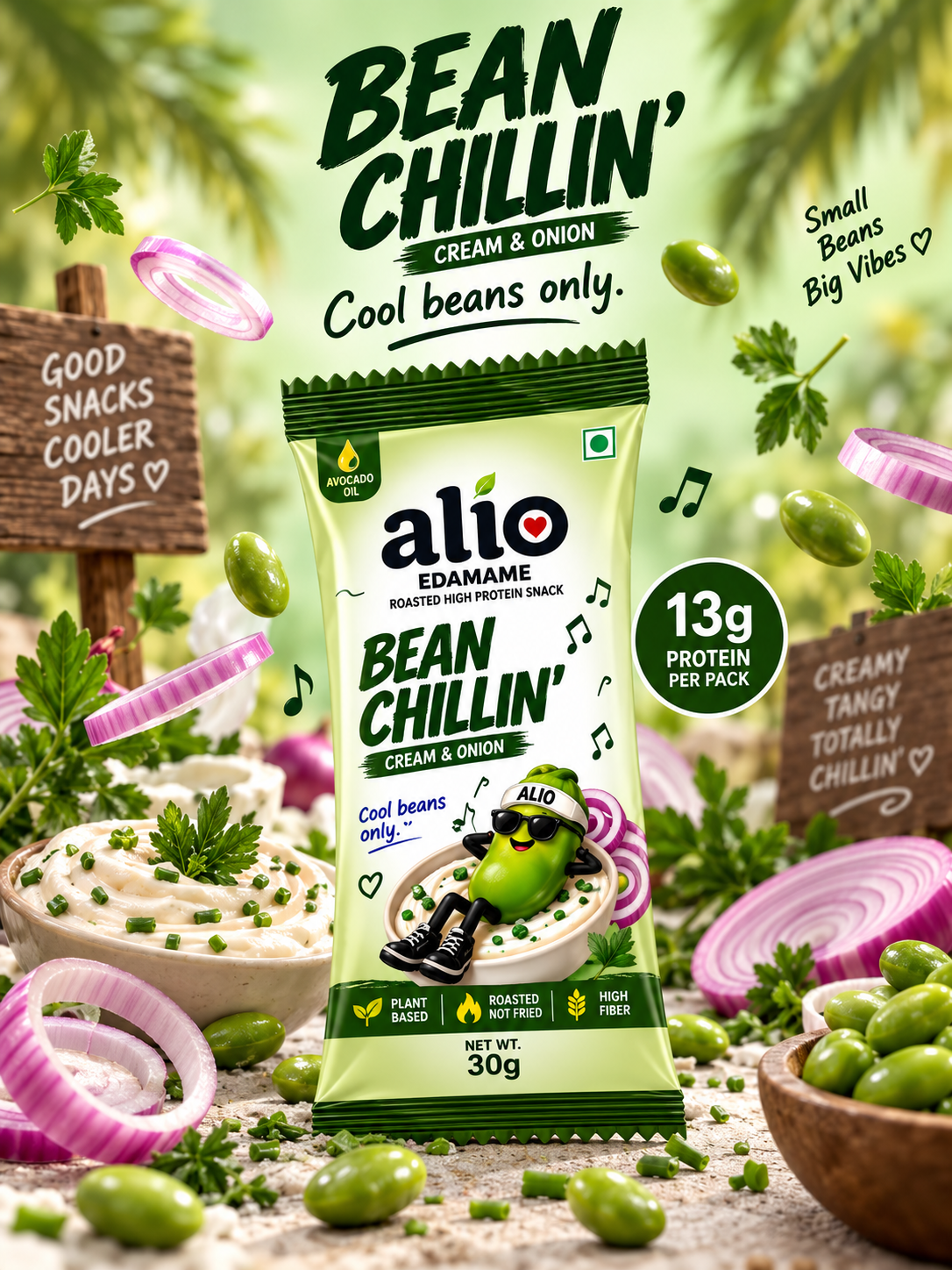 ALIO High Protein Roasted Edamame - Pack of 7 flavours ( 30 gm )