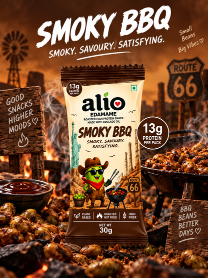 ALIO High Protein Roasted Edamame - Pack of 7 flavours ( 30 gm )