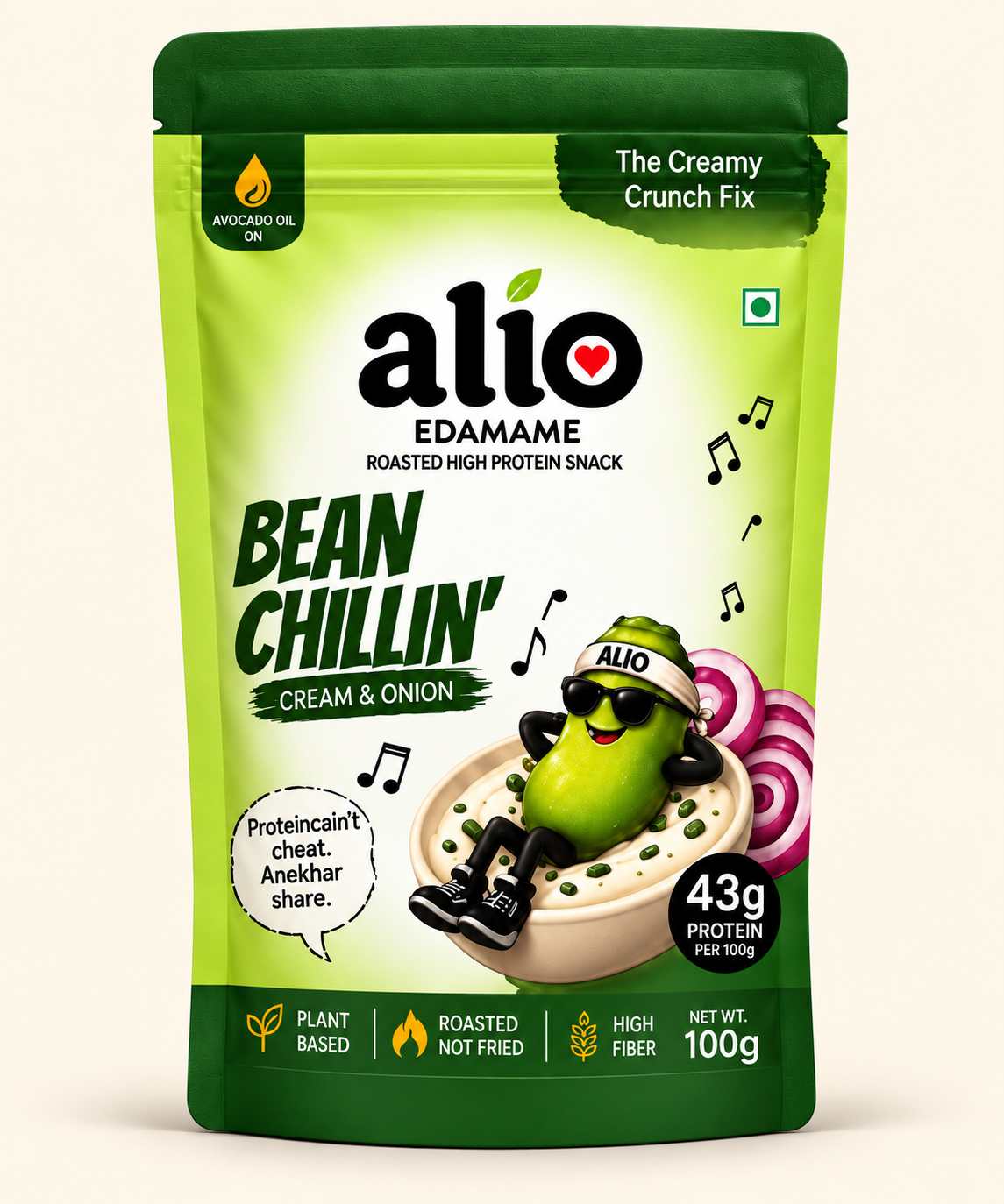 ALIO High Protein Roasted Edamame - Cream & Onion (100 gm)