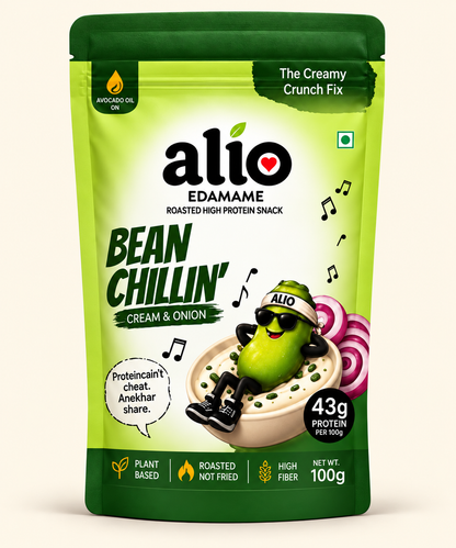 ALIO High Protein Roasted Edamame - Cream & Onion (100 gm)