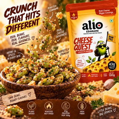 ALIO High Protein Roasted Edamame - Cheese & Herbs (100 gm)
