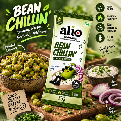 ALIO High Protein Roasted Edamame - Cream & Onion (30gm)