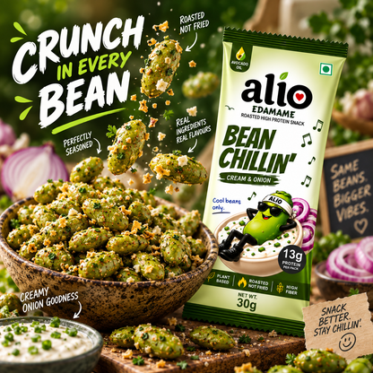 ALIO High Protein Roasted Edamame - Cream & Onion (30gm)