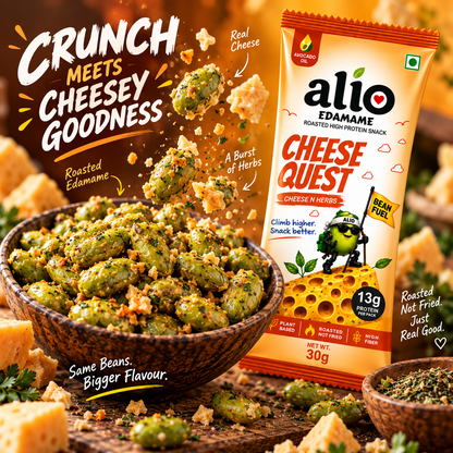 ALIO High Protein Roasted Edamame - Cheese & Herbs (30gm)