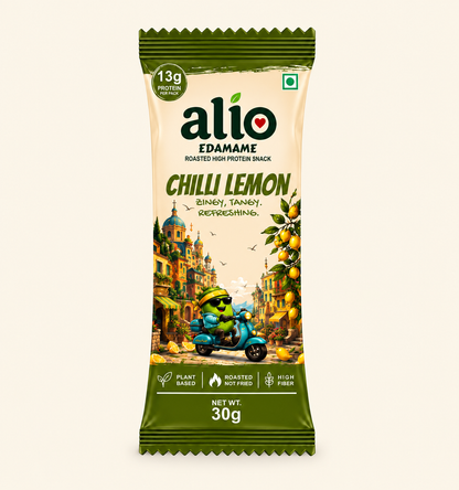 ALIO High Protein Roasted Edamame - Chilli Lemon (30gm)