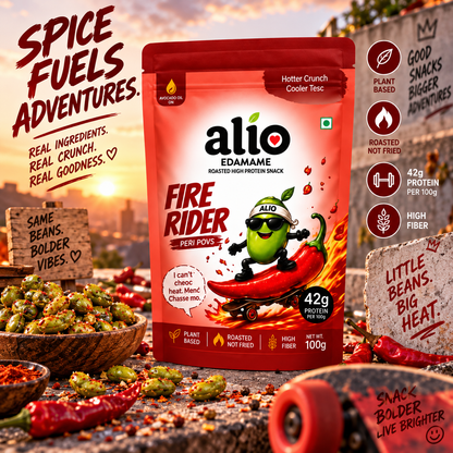ALIO High Protein Roasted Edamame - Peri Peri (100gm)
