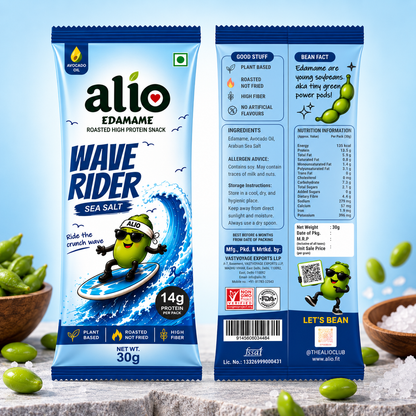 ALIO High Protein Roasted Edamame - Sea Salt (30gm)