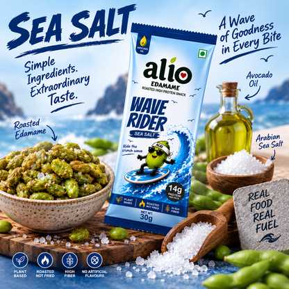ALIO High Protein Roasted Edamame - Sea Salt (30gm)